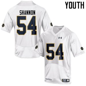 Notre Dame Fighting Irish Youth John Shannon #54 White Under Armour Authentic Stitched College NCAA Football Jersey KBZ0299XF